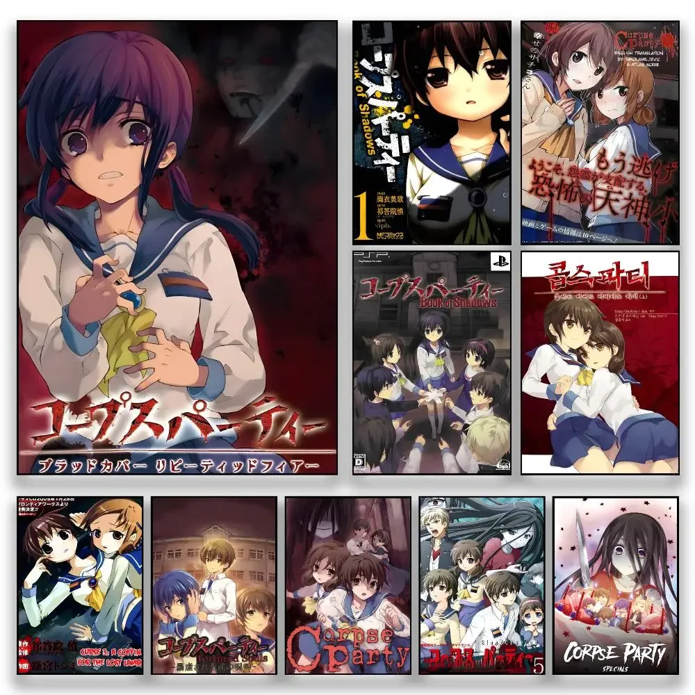 Game C-Corpse Party Immersive Adventure Gaming New Poster HD Wall Decor for Bedroom Living Room Dorm Bar Cafe Gift