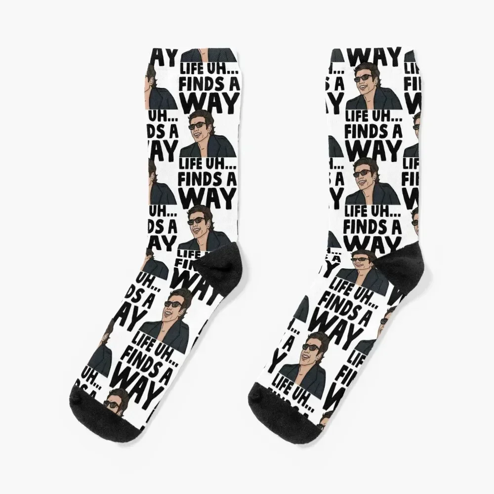 Life Uh Finds A Way Socks Lots crazy Women's Socks Men's