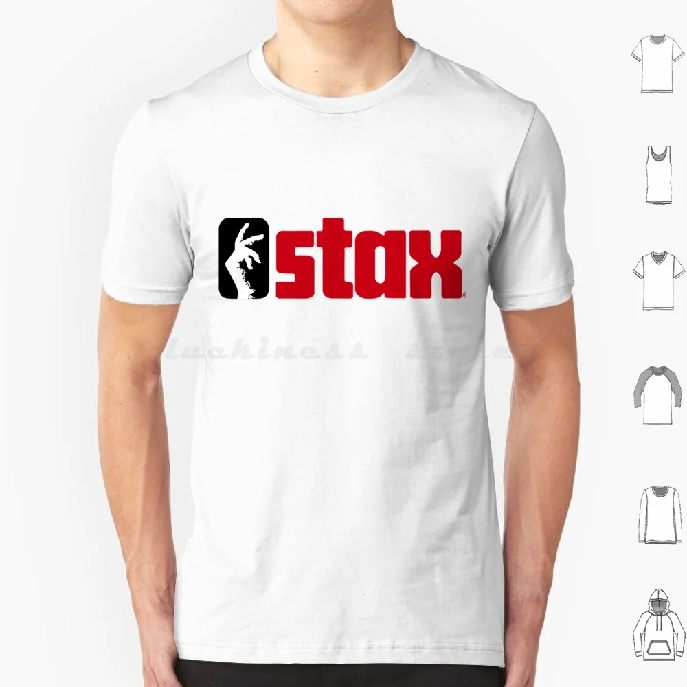 Stax خمر تي شيرت 6xl القطن كول المحملة مشغل تسجيلات سجلات Stax الموسيقى الفينيل إيقاع البلوز ولفة الجاز خمر الرجعية