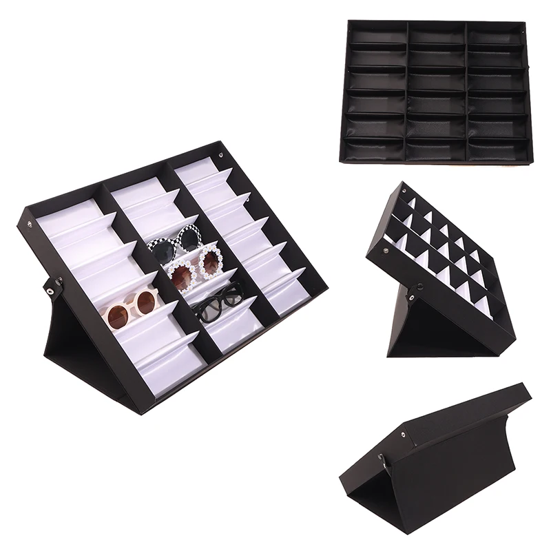 Men and Women's Sunglasses Retail Display Box 5/18 Grids Showcase Storage Case
