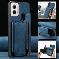 For Motorola Moto G85 G55 G45 G35 G34 G05 5G 4G Case Zipper Leather wallet Magnet Back Cover Moto G05 G 34 35 45 55 G85 Funda