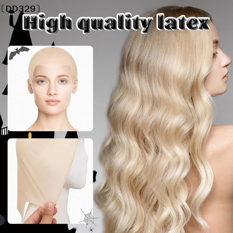 Latex Skin Fake Bald Head Unisex Fancy Film Party Wig Cap Latex Mask Hat For Kids Or Adults Festival Activity Play Prop〔DD329〕