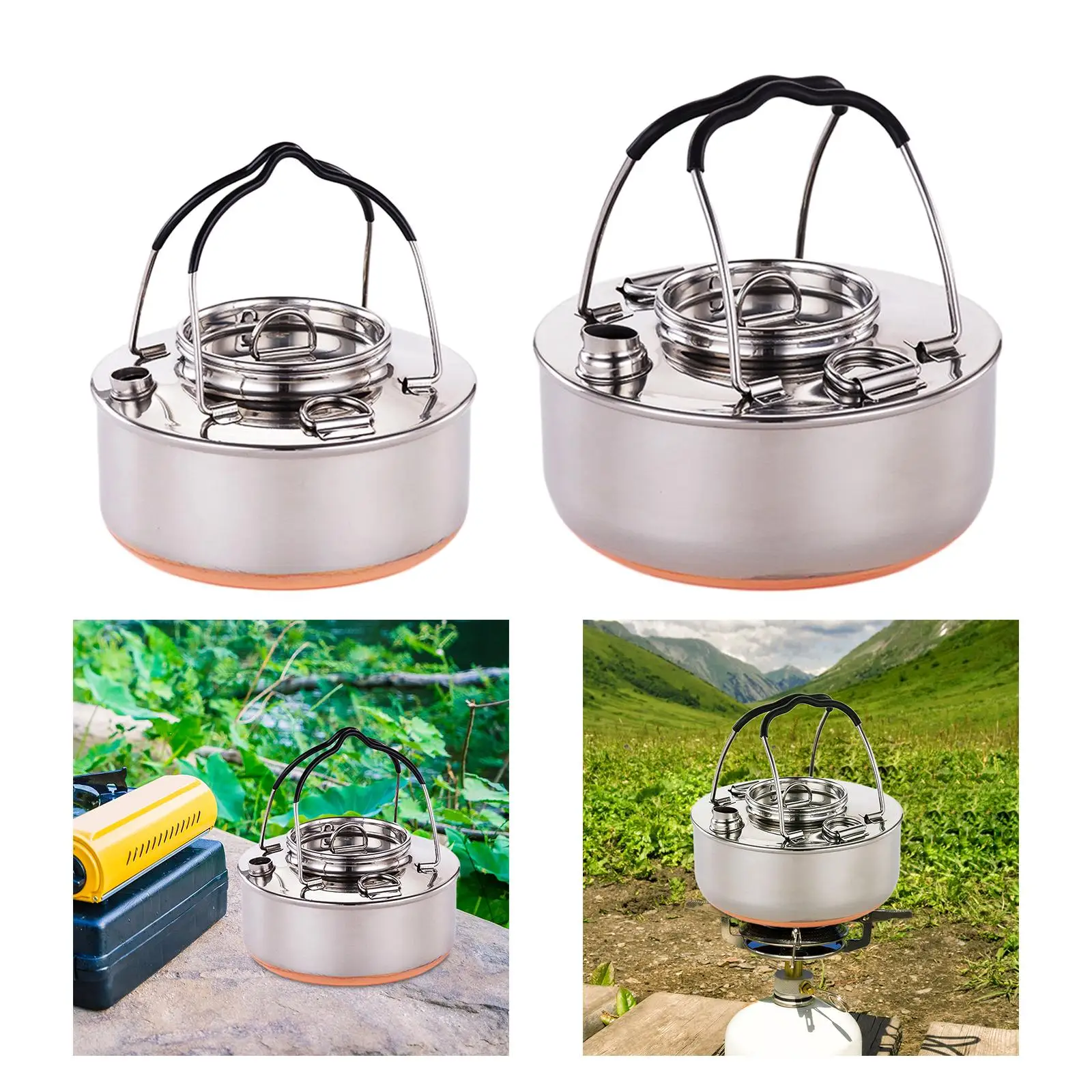 Camping Kettle Anti Scald Handle Kitchen Water Kettle for Garden Yard BBQ