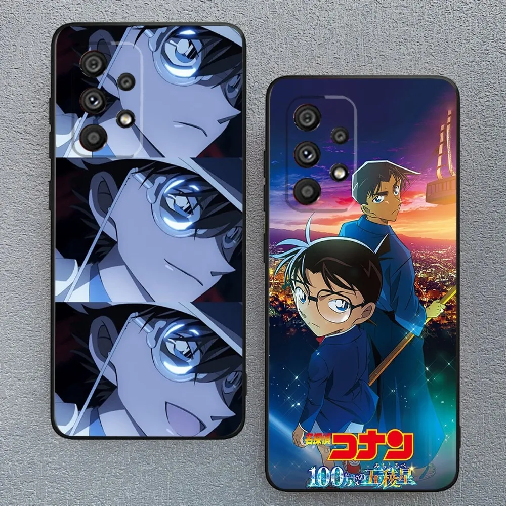 Anime D-Detective C-Conan Phone Case For Samsung Galaxy A13,A21s,A22,A31,A32,A52,A53,A71,A80,A91 Soft Black Phone Cover