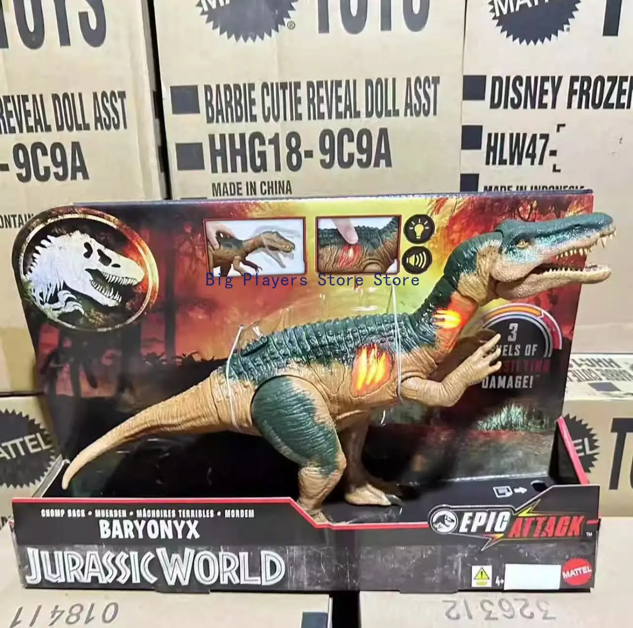 

Mattel Jurassic World Sound and Light Effects Counterattack Baryonyx HTP68 Interactive AR Dinosaur Toy Boy Gift