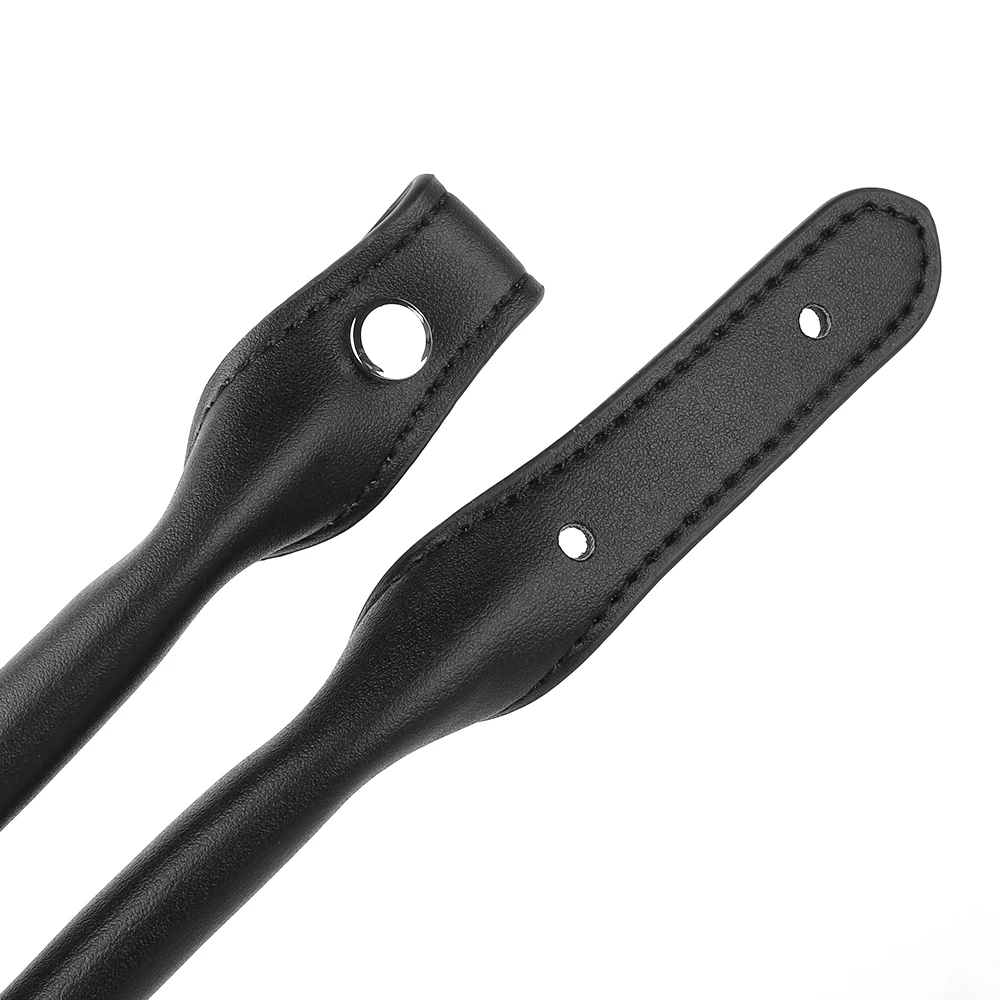 2PCS Bag Straps Synthetic Leather DIY Handmade Handles Black Brown Replacement Strap for Crossbody Shoulder Handbag Handle 53cm