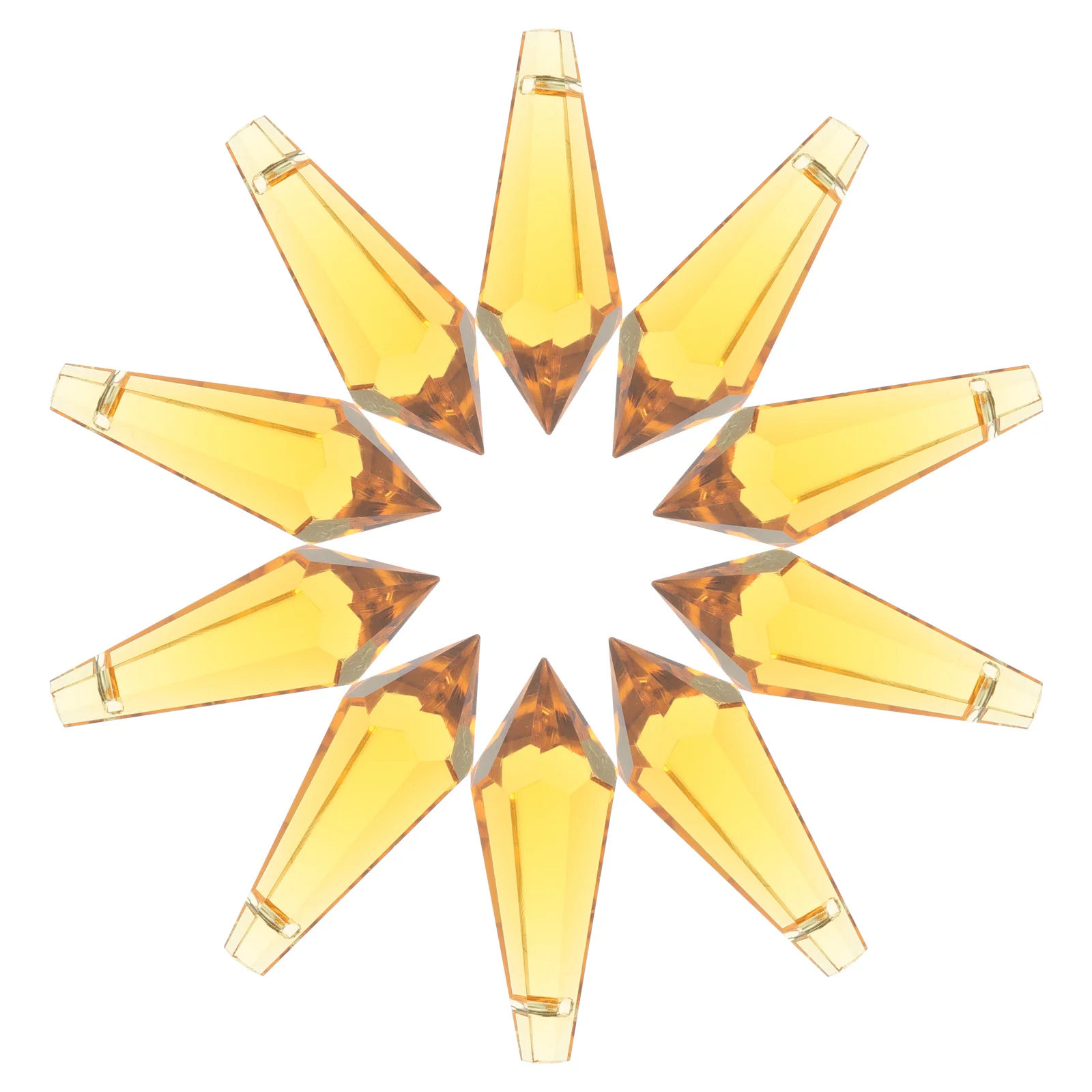 

10pcs Crystal Teardrop Glass Beads: Large Pendant Ornaments For Chandeliers Light Decorations Window Hanging Prisms