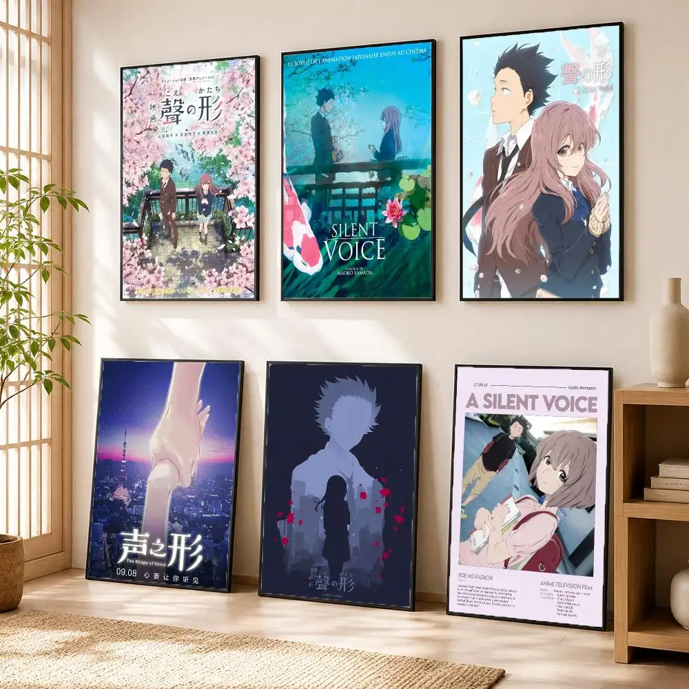 Anime A Silent Voice Poster Modern Home Living Bedroom Bar Hallway Waterproof Wall Art Aesthetic Decor