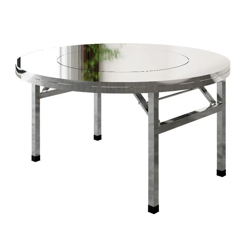 

Foldable round table living room simple storage outdoor food stall dining table