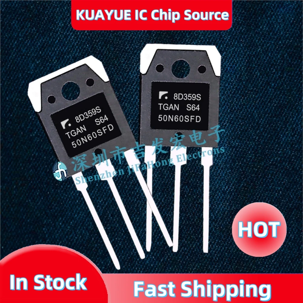 10PCS-30PCS TGAN50N60SFD  50A 600V FGH40N60SFD TO-3P  Fast Shipping In Stock