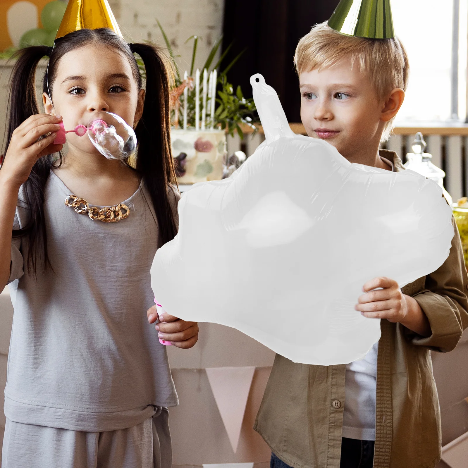 

10 Pcs Balloon Decoration Birthday Party Balloons White Decorate Decorations Aluminum Film Child