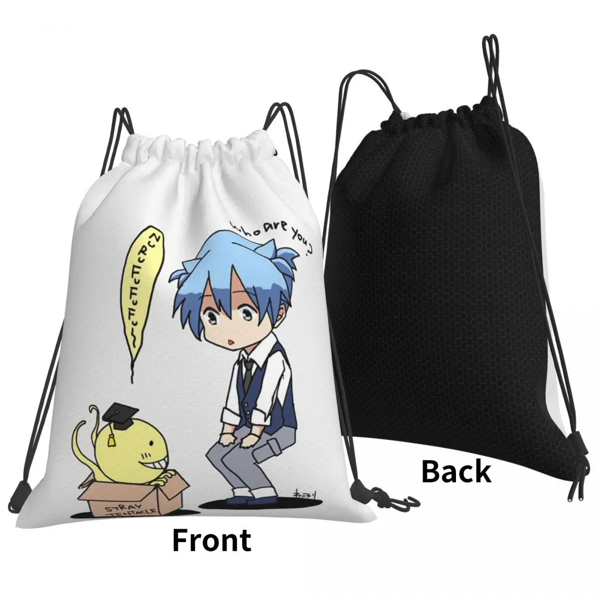 

Assassination Classroom Octopus Koro Sensei Backpacks Multi-function Drawstring Bags Sports Bag Book Bags for Man Woman Students
