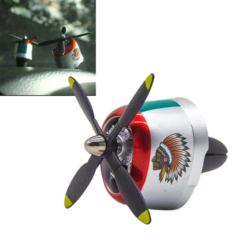 Kampfflugzeug-Modellauto-Luftauslass-Clip-on-Duftdiffusor mit beweglichem Propeller und Parfümduft H9EE – Detail 3