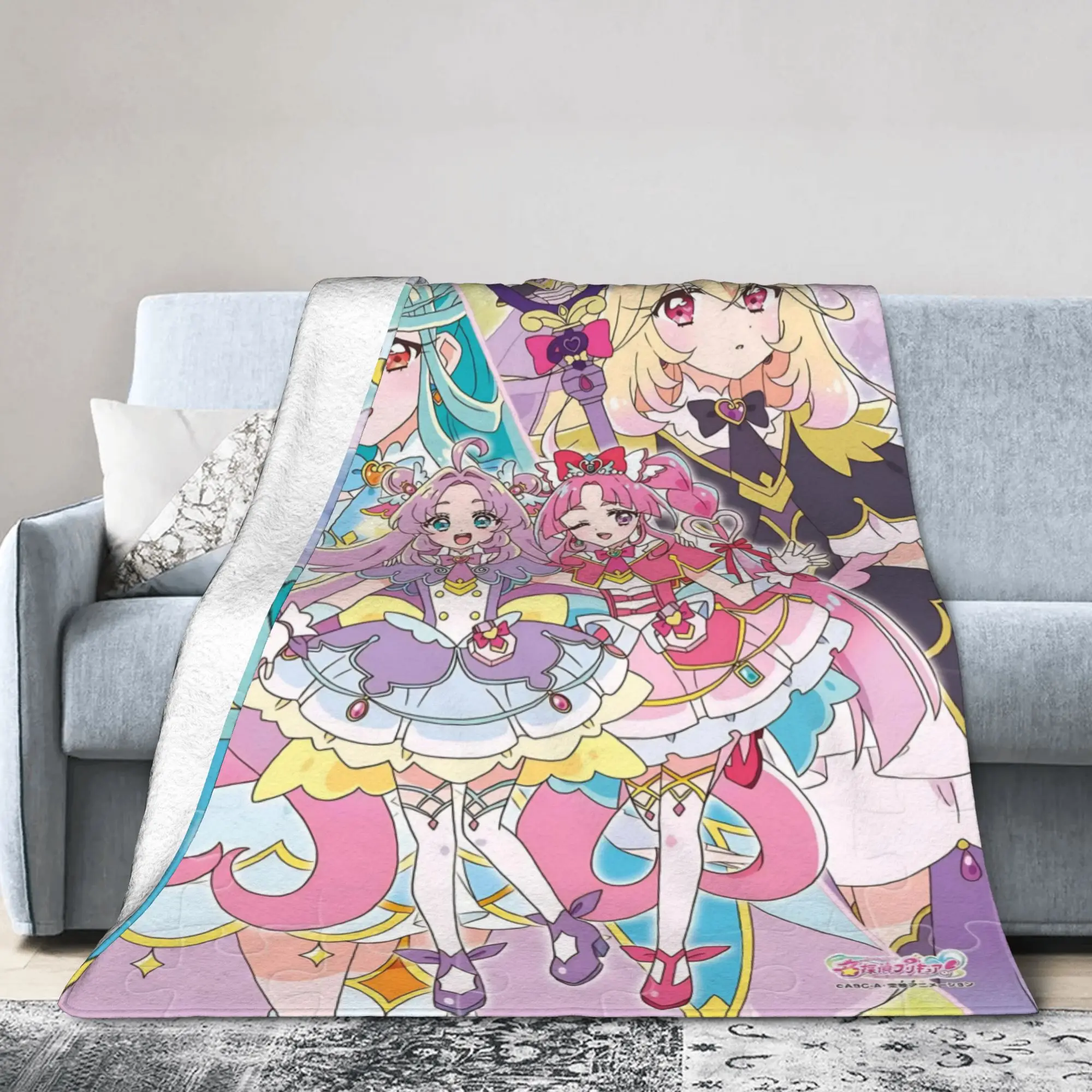 New Soaring Sky Pretty Cure Blanket Soft Fleece  Comfortable Throw Blankets Machine Washable