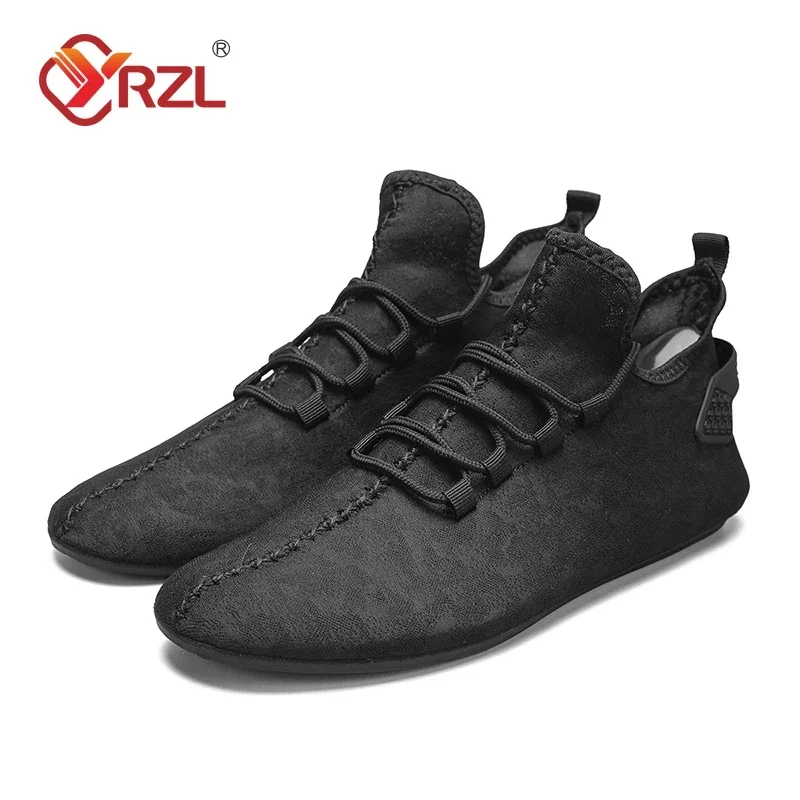 YRZL-Mocassins en Maille pour Homme, Chaussures de Marche Plates, Respirantes, Antidérapantes, Décontractées, d'Été, de Haute Qualité