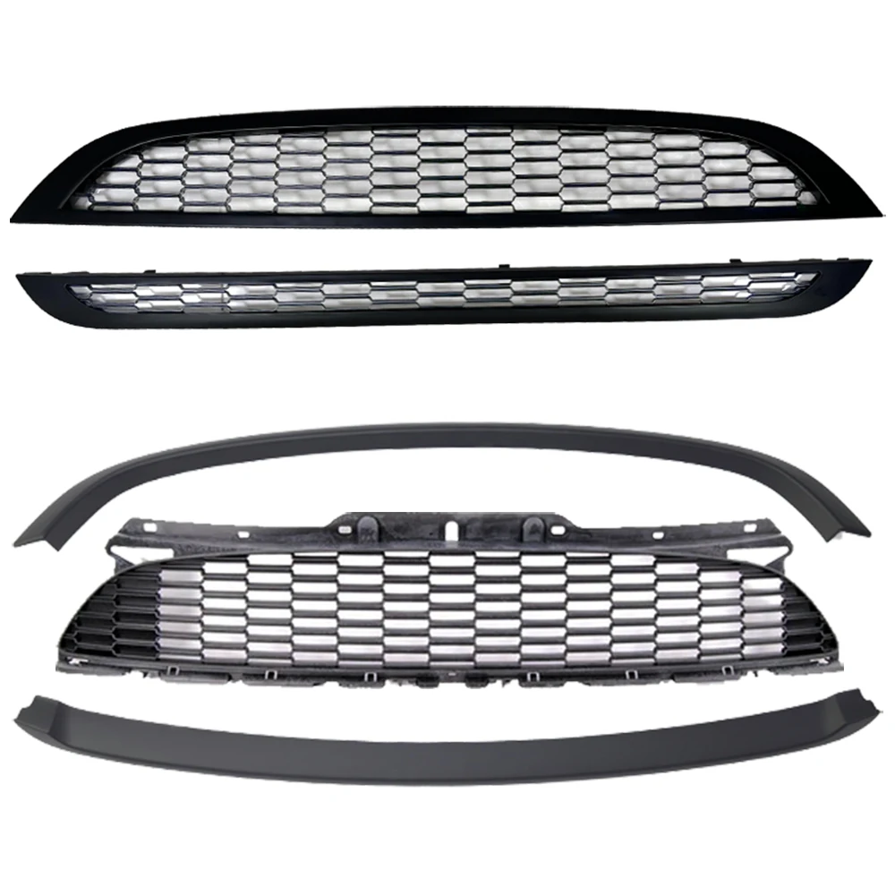 Brand New ABS Plastic Replacement Stick On Type Front Grill Trim Mesh For Mini Cooper R50 R52 R53 R55 R56 R57 R58 R59 LCI Car