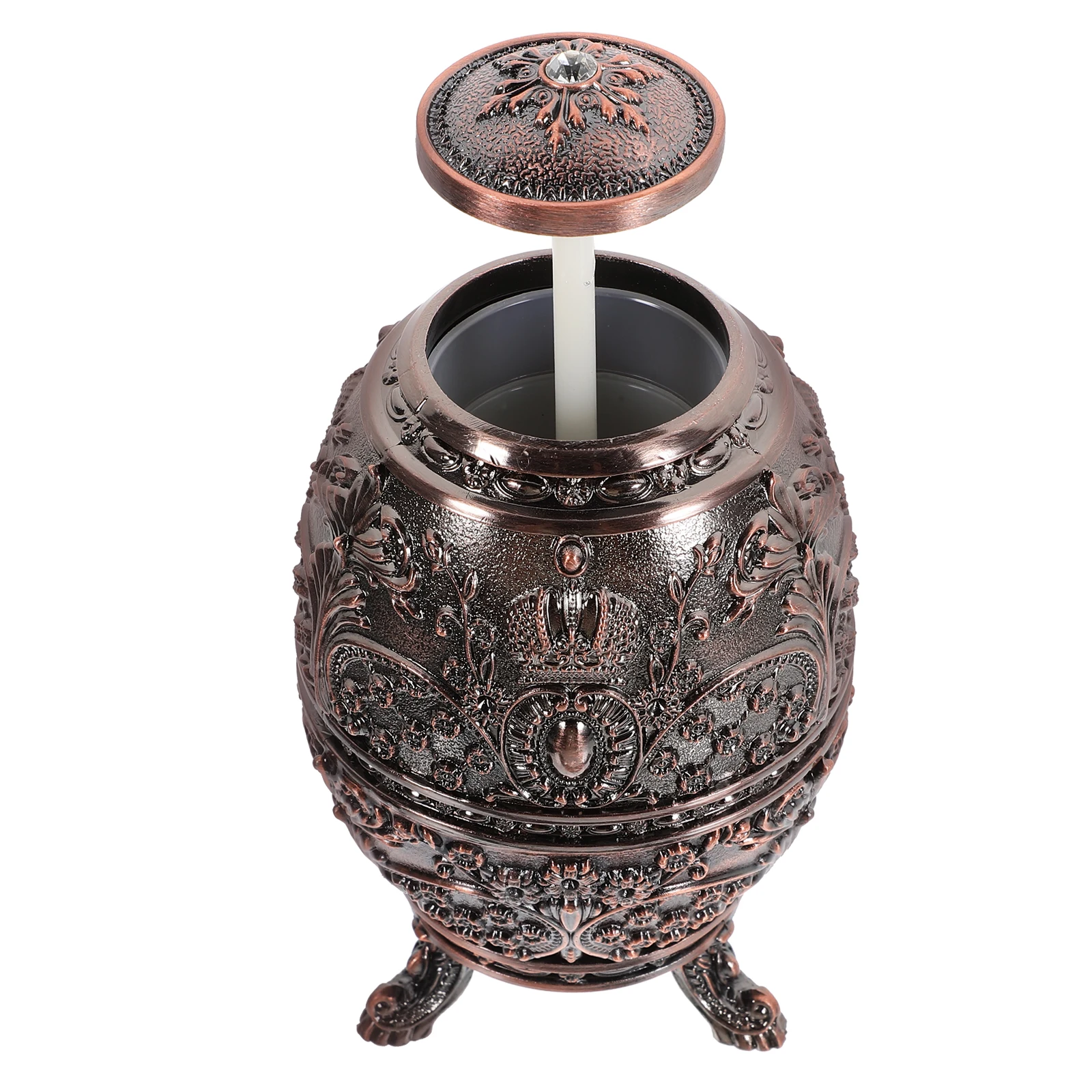 

Creative Press Type Toothpick Holder Silver Vintage Dispenser for Table Kitchen Small Size Portable Home Decoration