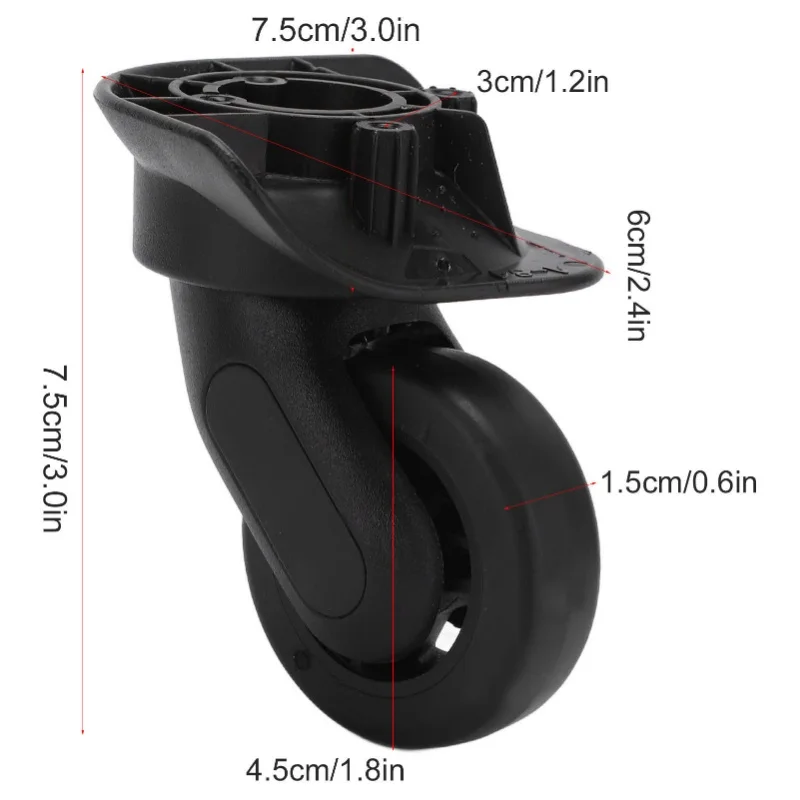 Luggage Case Wheels A84 Swivel Caster Replacement Wheels For Suitcase Repair Part Replacement