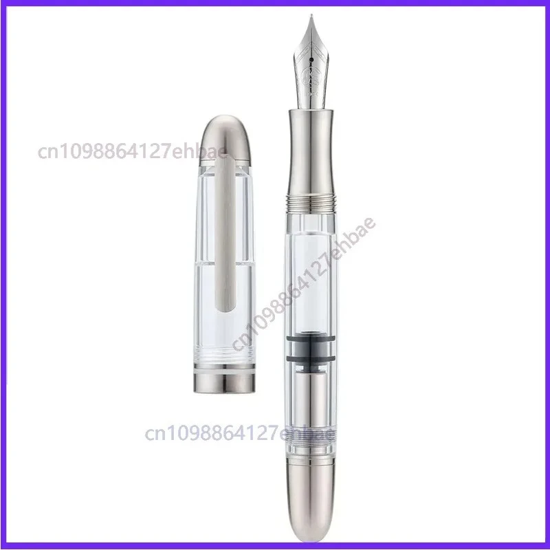Перьевая ручка Asvine p36 Piston с пером Bock EF/F/M 0.38/0.50, прозрачно-белая, из титанового сплава, деловая канцелярская принадлежность, подарок