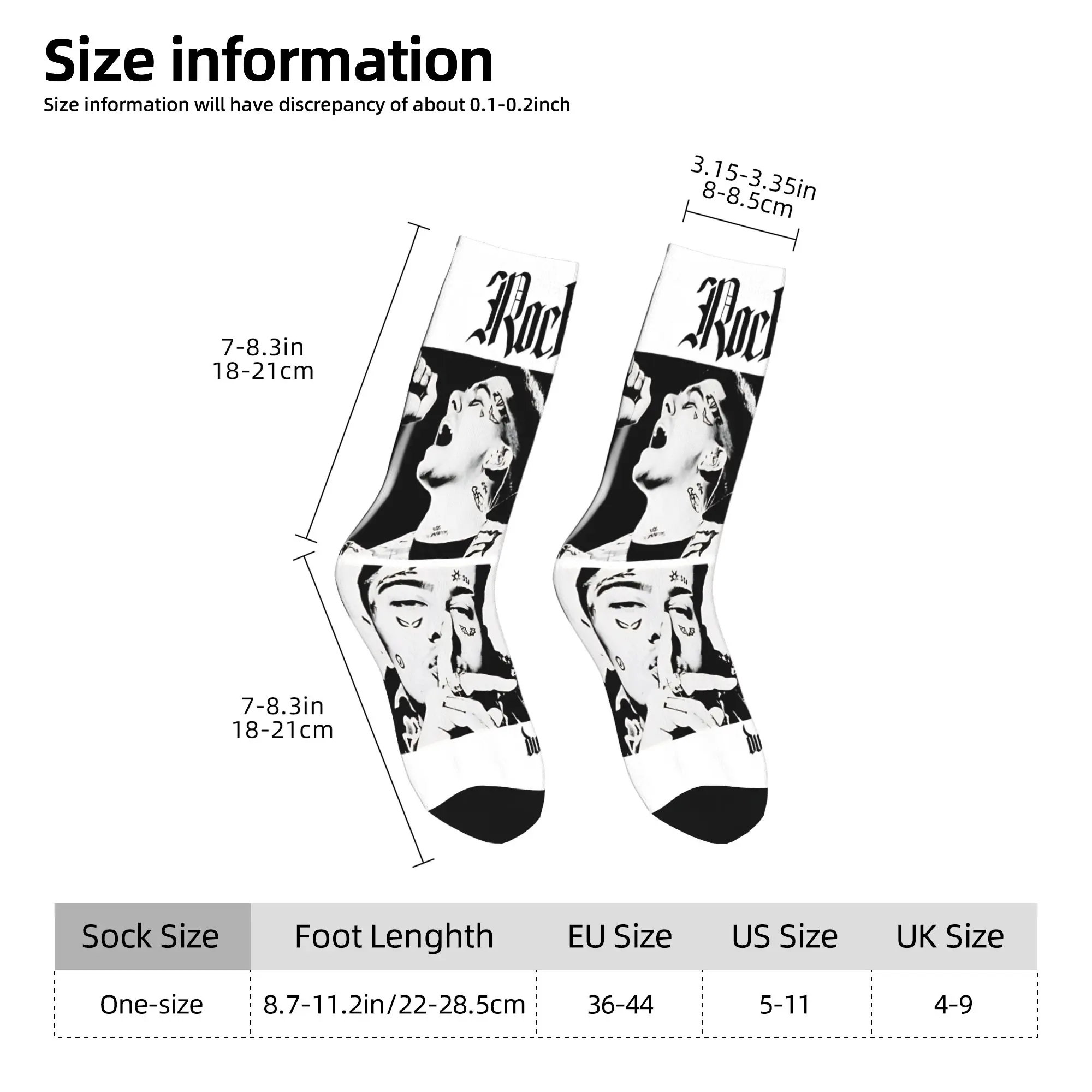 Duki Rapper  Stockings  Graphic Gothic Socks Winter Anti Skid Socks Men Outdoor Breathable Socks
