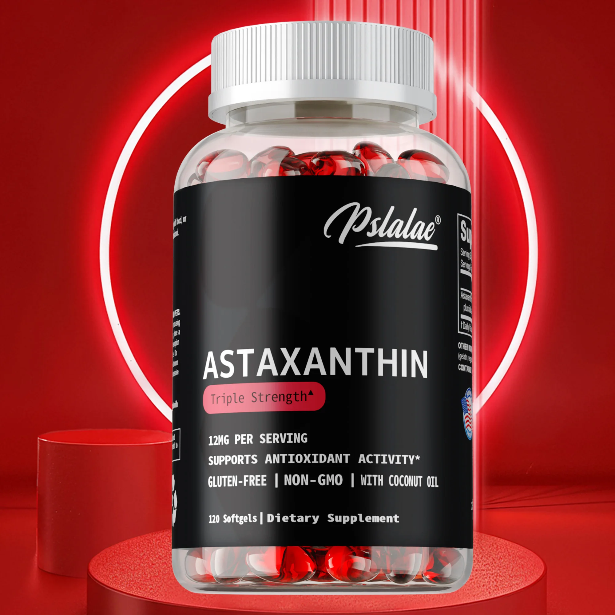 

Astaxanthin - For Eye and Joint Health, Blood Circulation, Promotes Heart, Brain & Cardiovascular Health, Boosts Energy Levels