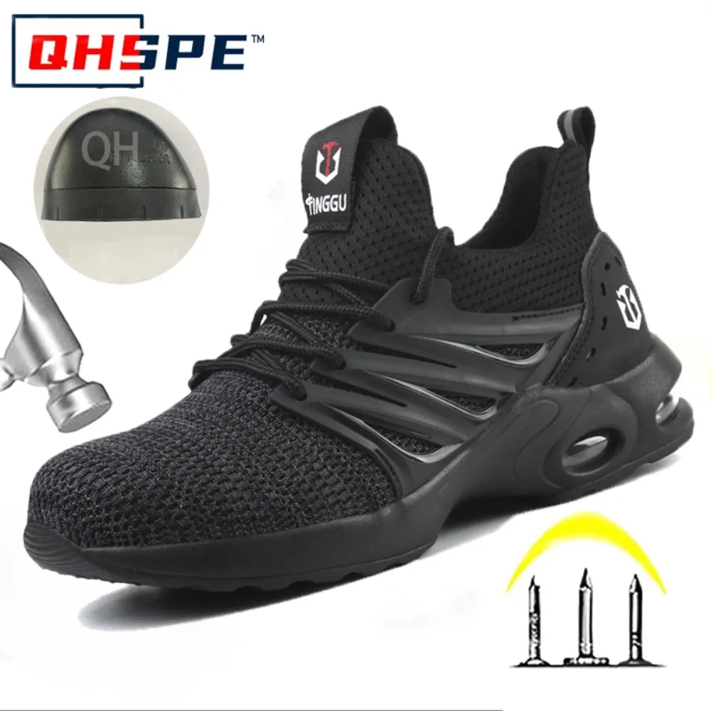 Safety Shoes Air Cushioned Sole Steel Toe Cap Work Shoes Safety Protection Anti Smashing Anti Piercing Labor Protection Shoes