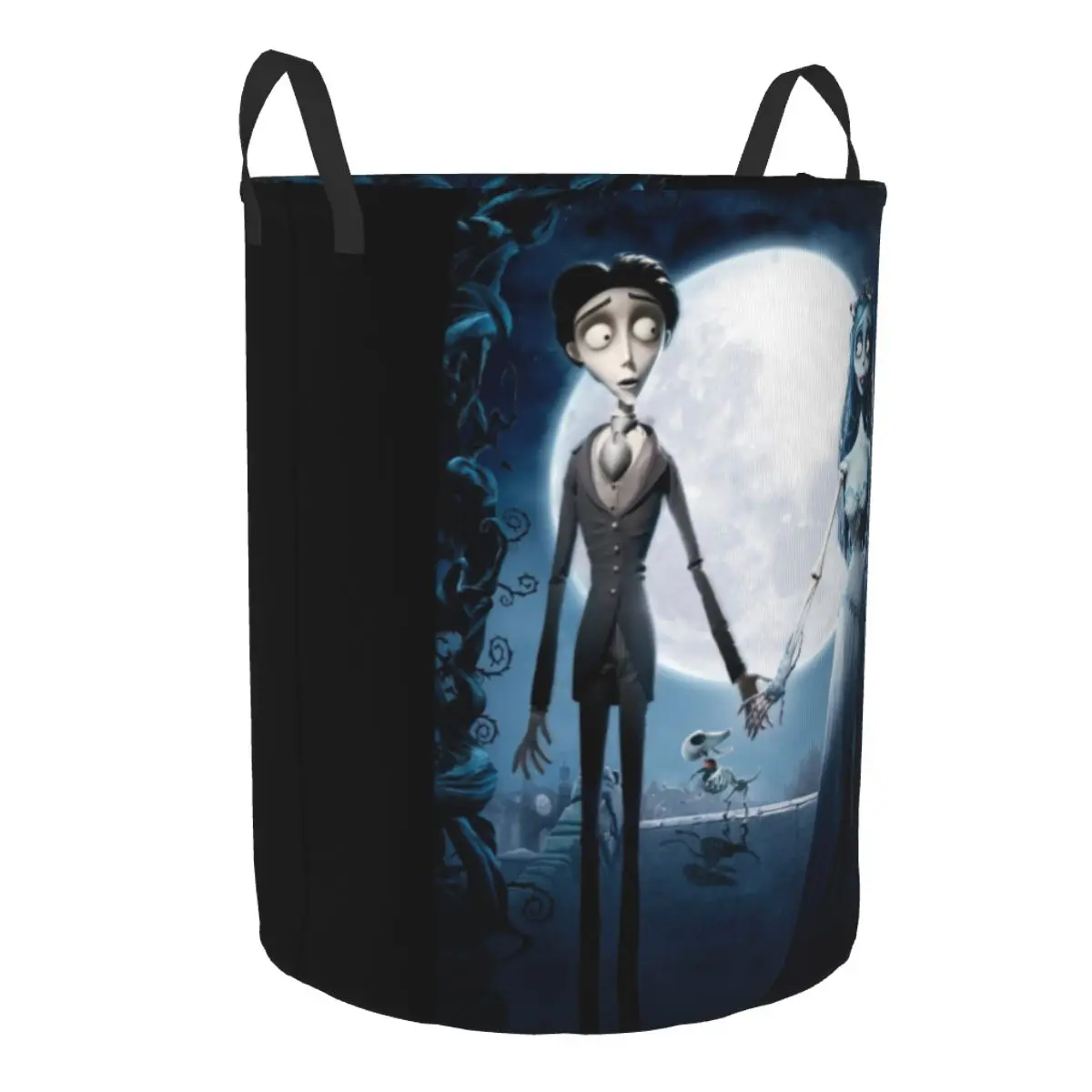 Corpse Bride Victor Laundry Basket Foldable Halloween Horror Scary Movie Clothes Hamper for Nursery Kids Toys Storage Bin