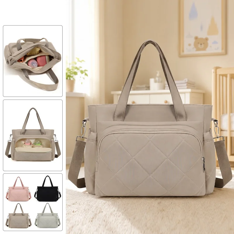 Simple Mommy Bag Handbag - Large Capacity Fashionable Maternity Bag - Single Shoulder Crossbody Mommy Bag - Storage Bag