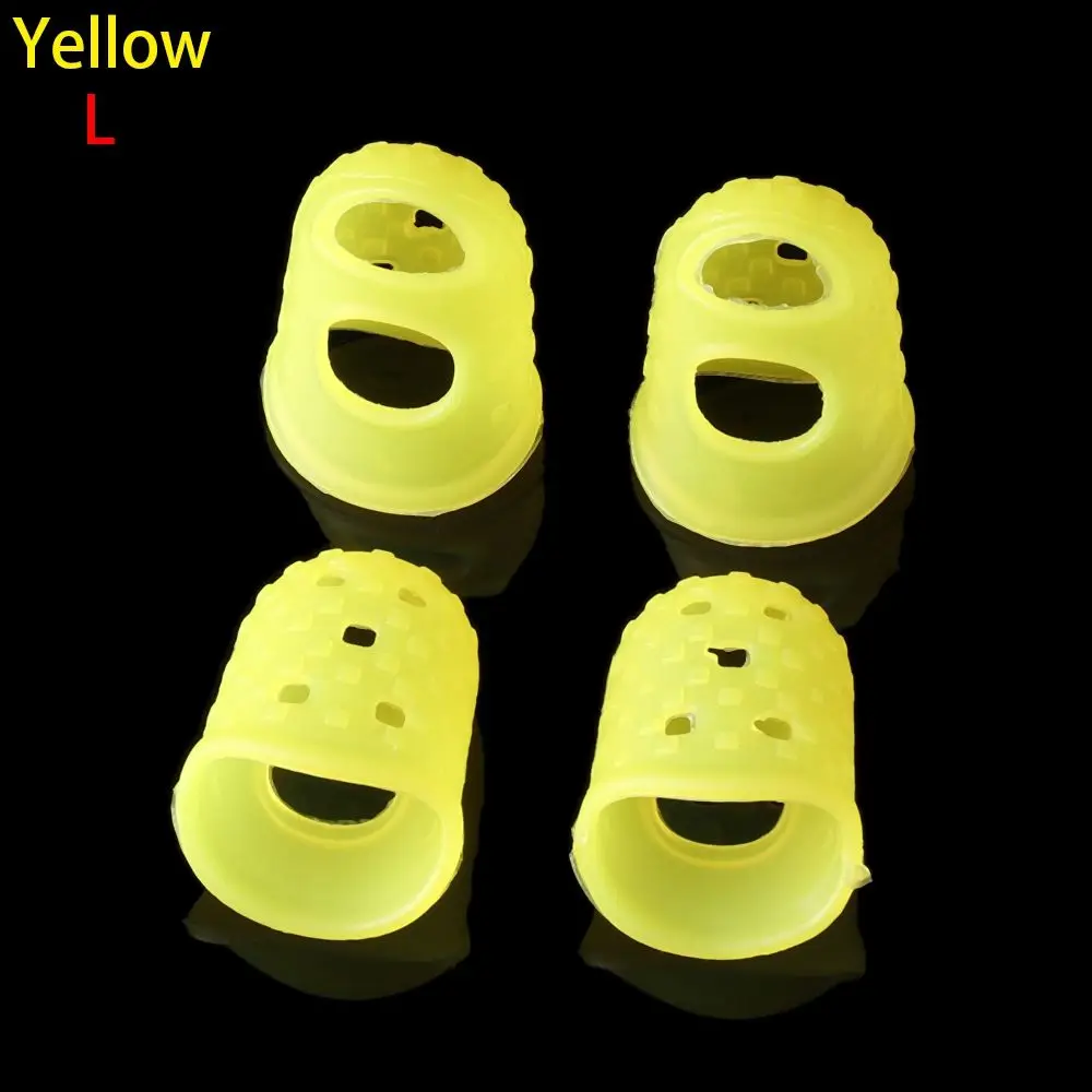 High Quality Silicone Non-slip Fingerstall For Ukulele Finger Guards Guitar Fingertip Protection Guitars Press Accessories