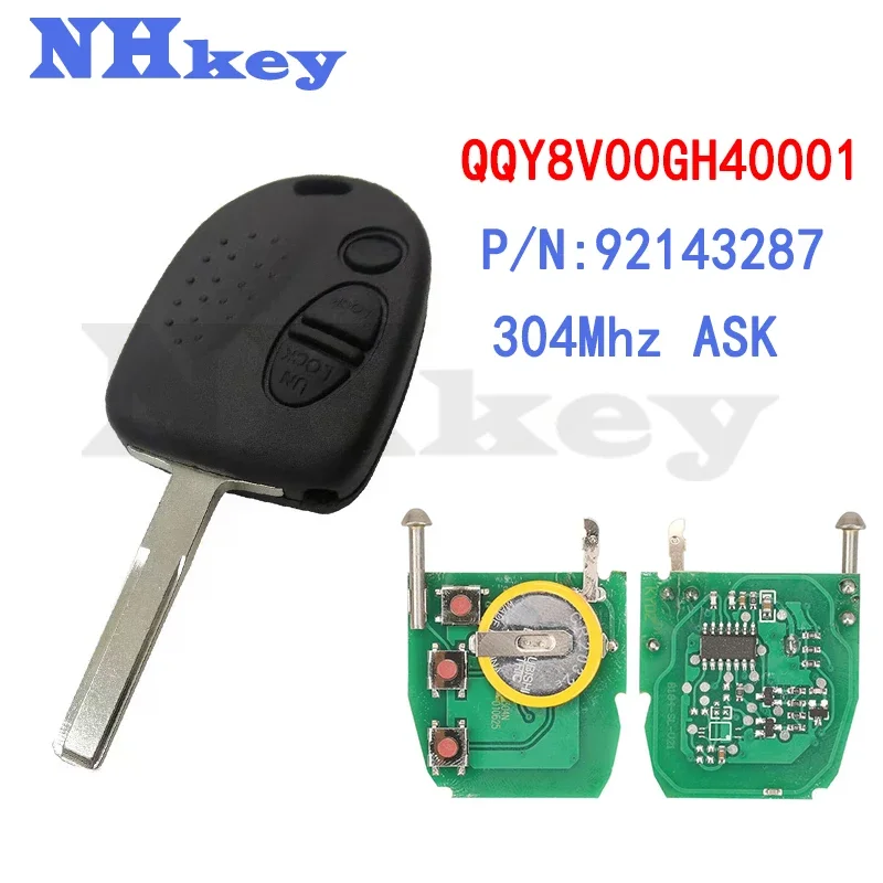 

Nheky Remote Car Key For Chevrolet Fob 304Mhz Caprice Lumina Pontiac GTO Holden Commodore VS VR VT VZ VY QQY8V00GH40001