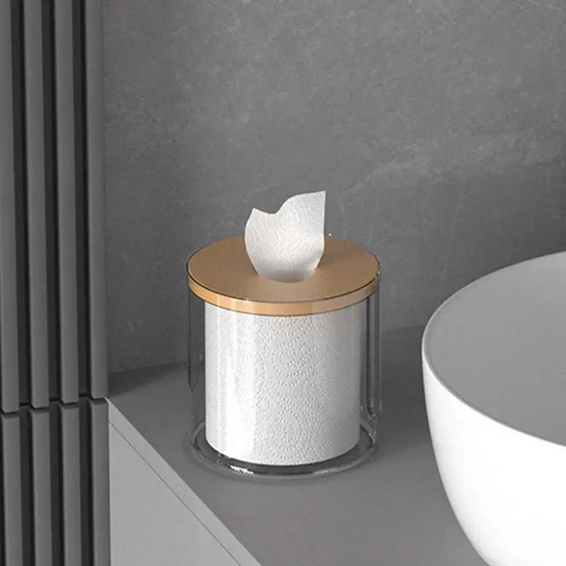 Household Tissue Box Storage Box Dispenser For Roll Paper Toilet Paper Holder With Side Unique Slot For Living Room Restaurant