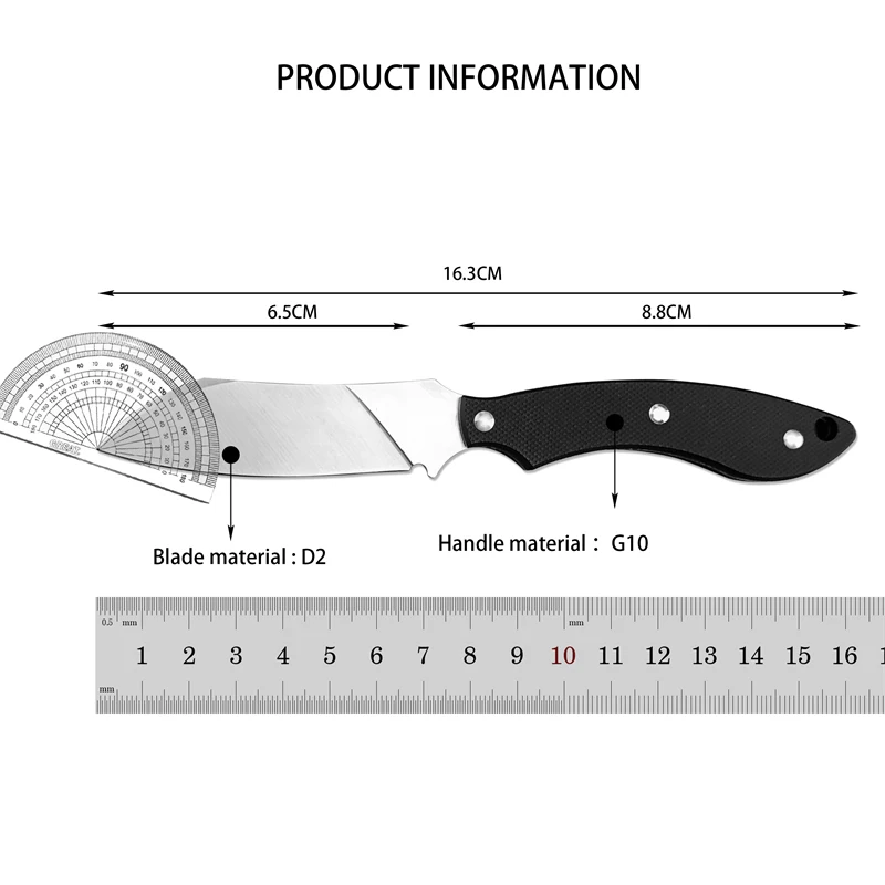 Convenient Outdoor Survival STOK Small Straight Knife Tactical Hunting Camping G10 Handle Rescue Delivery Tool Fixed Knife