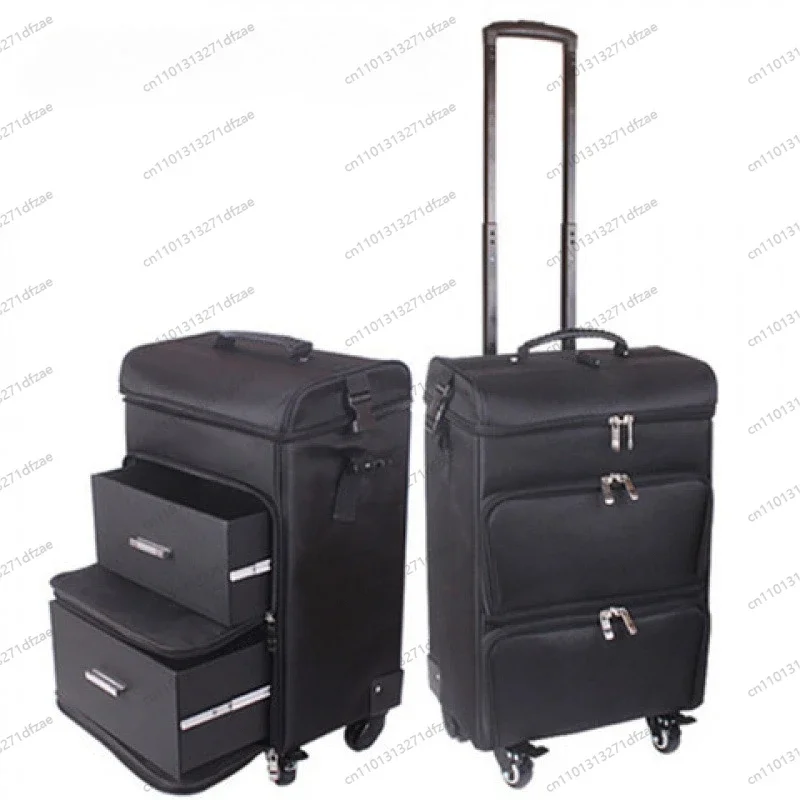 Special Canvas cosmetic case professional follow-up artist large capacity portable tie rod tool bag
