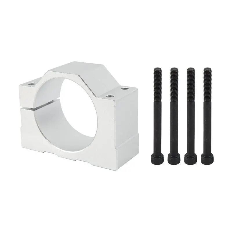 DT19-Spindle Clamp Motor Bracket, Aluminum Bracket Clamp With 4 Screws For CNC Engraving Machine Motor Mounting Bracket