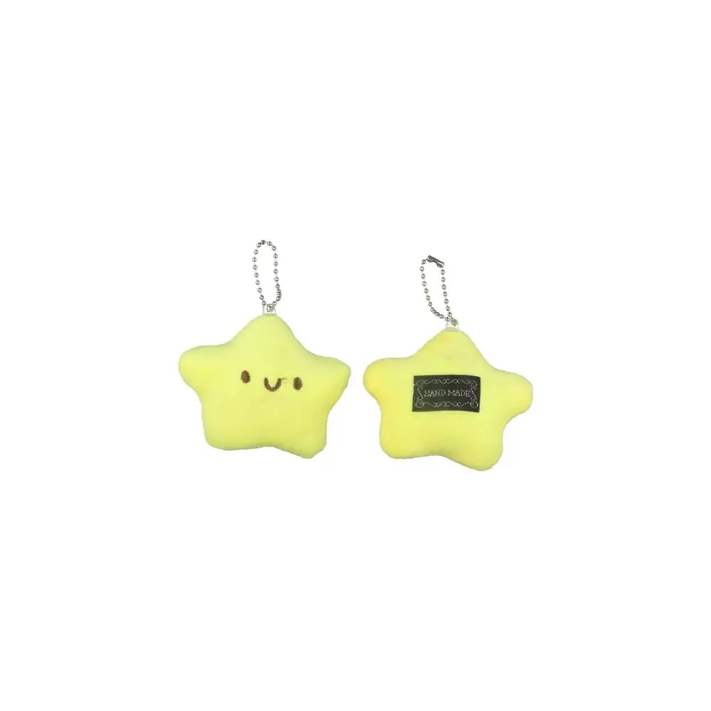Mobile Phone Keyring Soft Star Keyring Cartoon Handmade Star Pendant Cotton Pentagram Key Chain Backpack Pendant