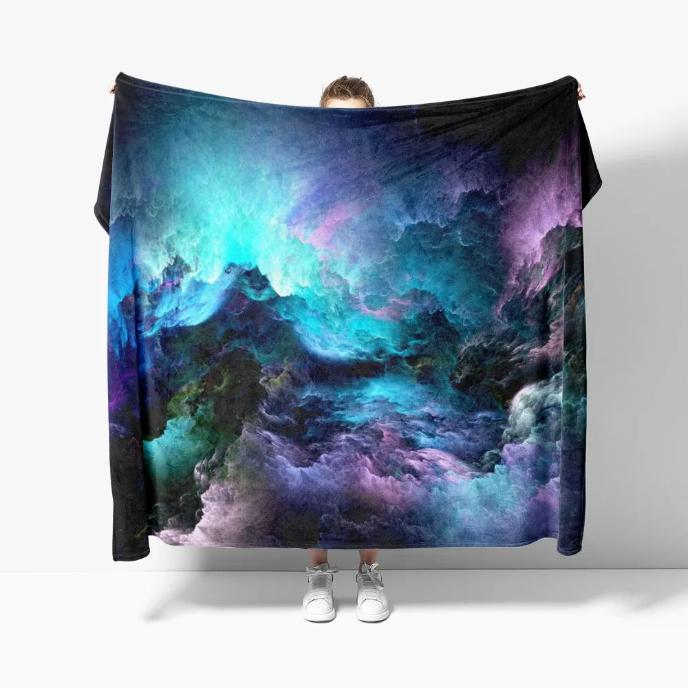 Rusty Fluid Triangle Abstract Fleece Blanket  Winter Thick Traveller Blanket Car Blanket