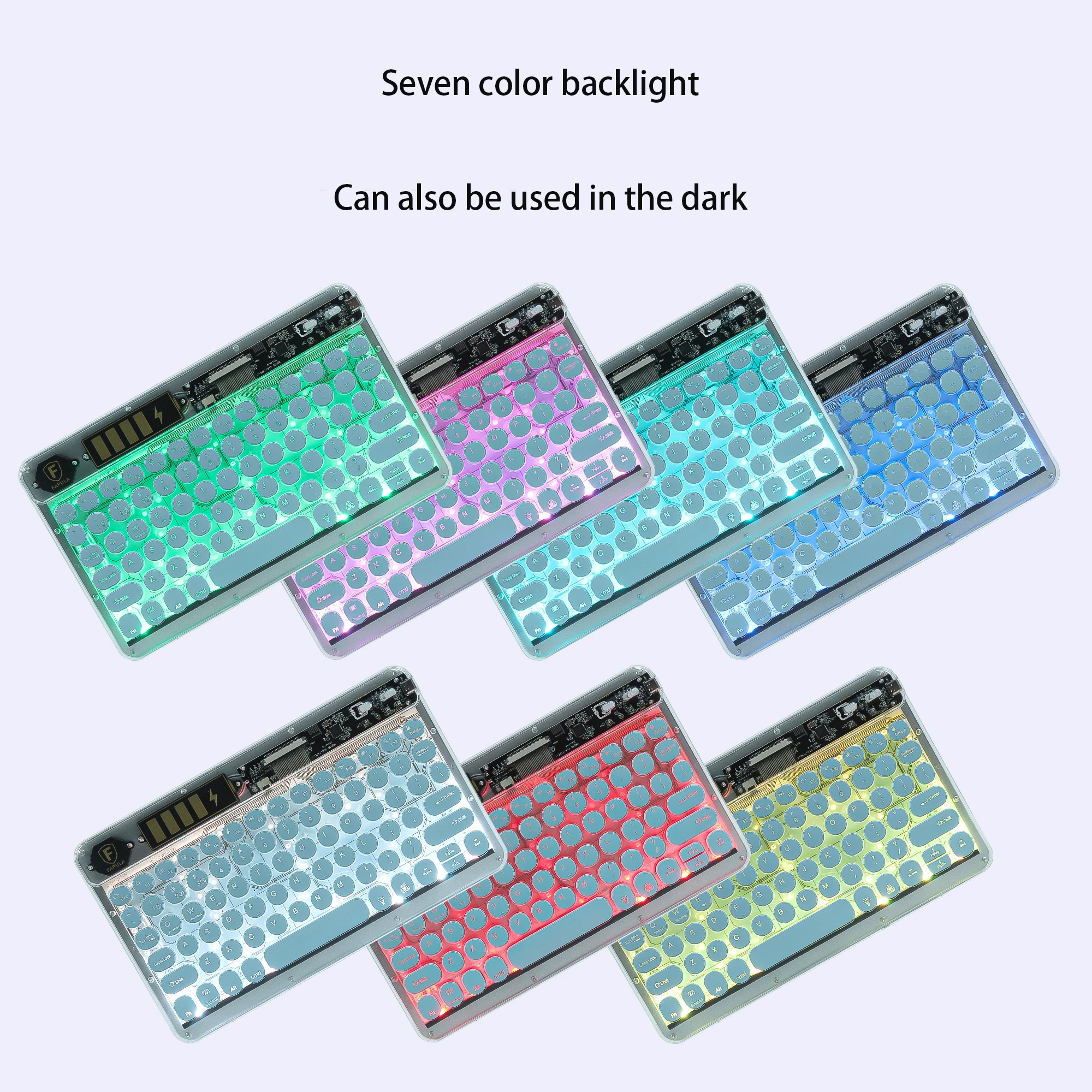 Dual Mode Rechargeable Wireless Bluetooth Keyboard Silent Multi Device Connection Wireless Keyboard MultiSystem Compatibility