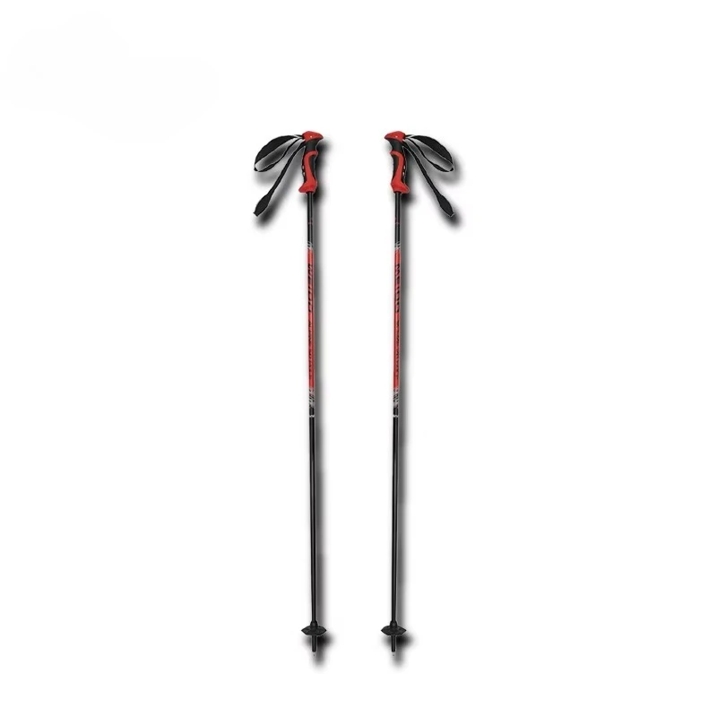 Durable Aluminum Alloy & Carbon Fiber Ski Poles Lightweight Sturdy Cross Country Ski Stick Outdoor Skiing Equipment