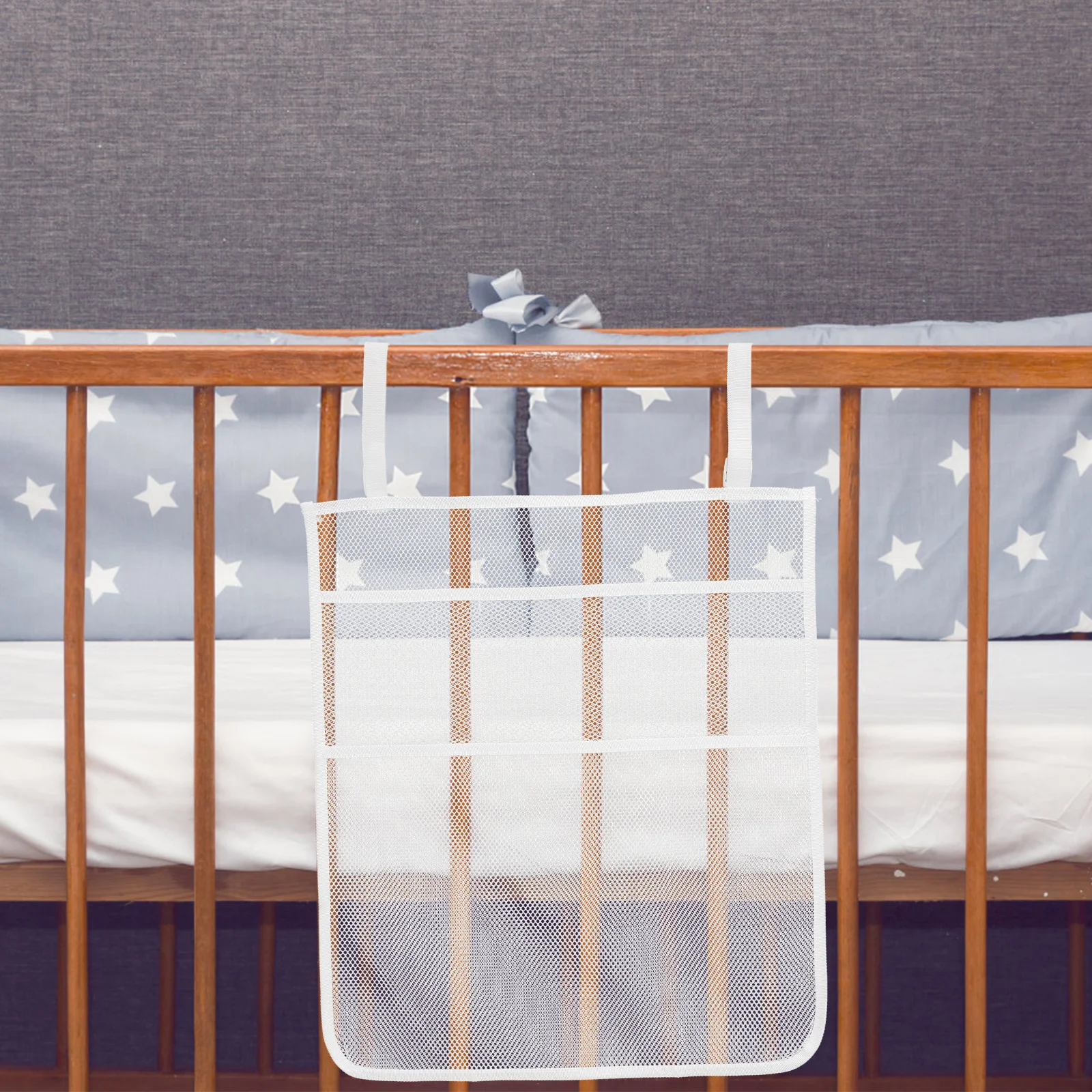 

Hanging Mesh Bag Multi-Grid Clothes Storage Organizer Large Capacity Breathable Mesh Hanging Organizer for Bathroom Kitchen