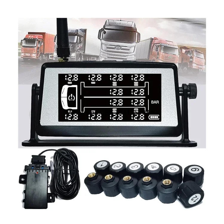 External 8-Wheel Truck Tire Pressure Monioring System - Real-Time TPMS for Heavy-Duty Vehicles factory