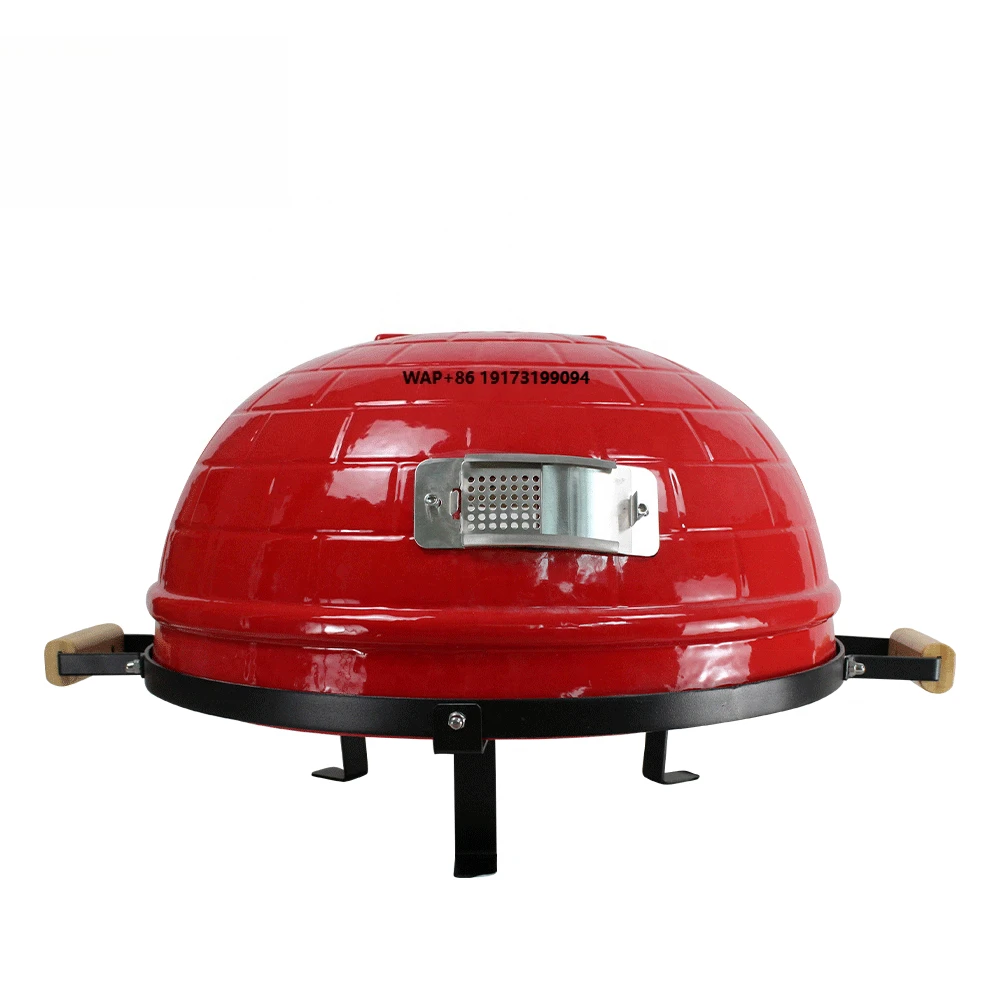 

21inch Outdoor Charcoal Forno a Legna Commercial Ceramic Wood Fired Pizza Oven with Thermometer