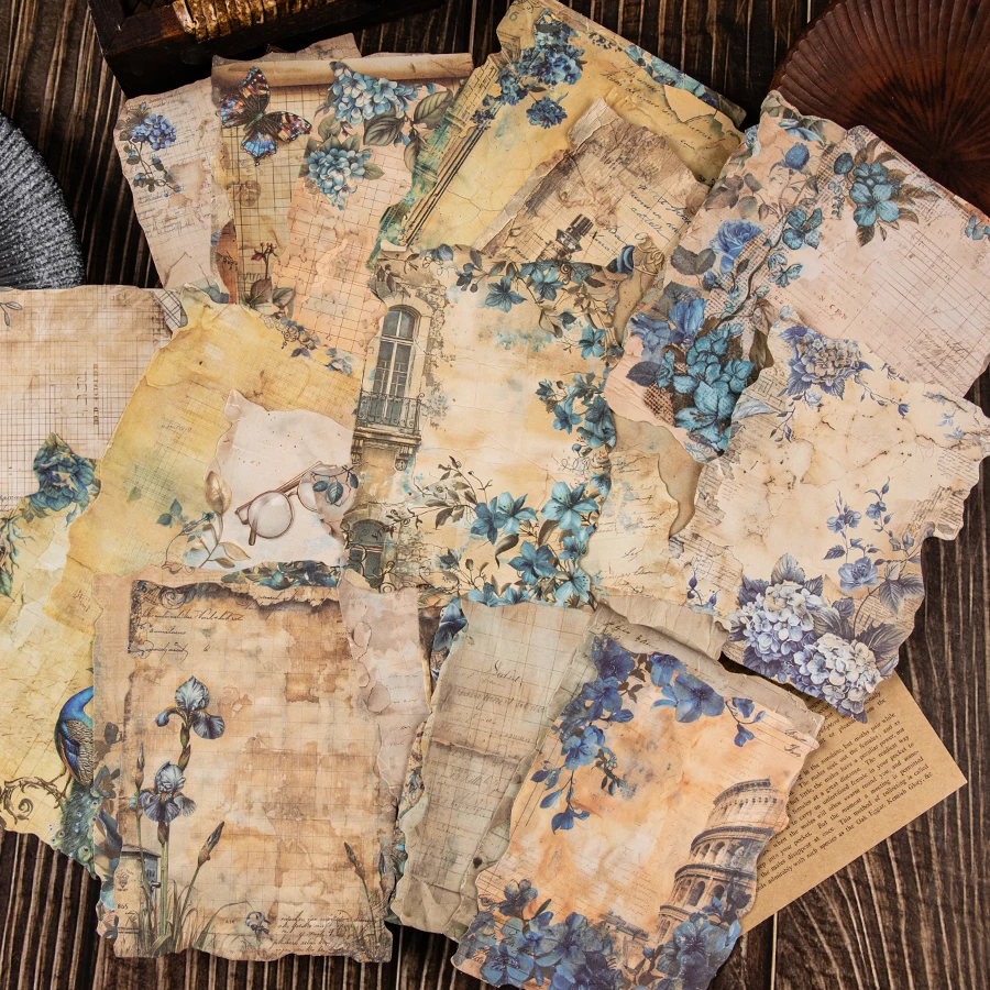 4 قطع، كيس ورق قصاصات من ورق بريستول عالي الجودة للزينة بنفسك - ورق حرفي على الطراز العتيق