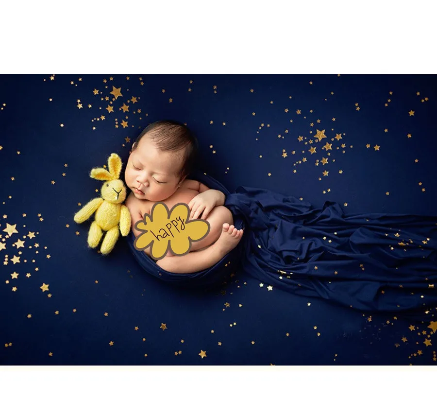 40 / 150*170cm Newborn Photography Props Blanket Baby Gilding  Star Blanket Backdrop Fabrics Cloth Baby Shoot Studio Accessories