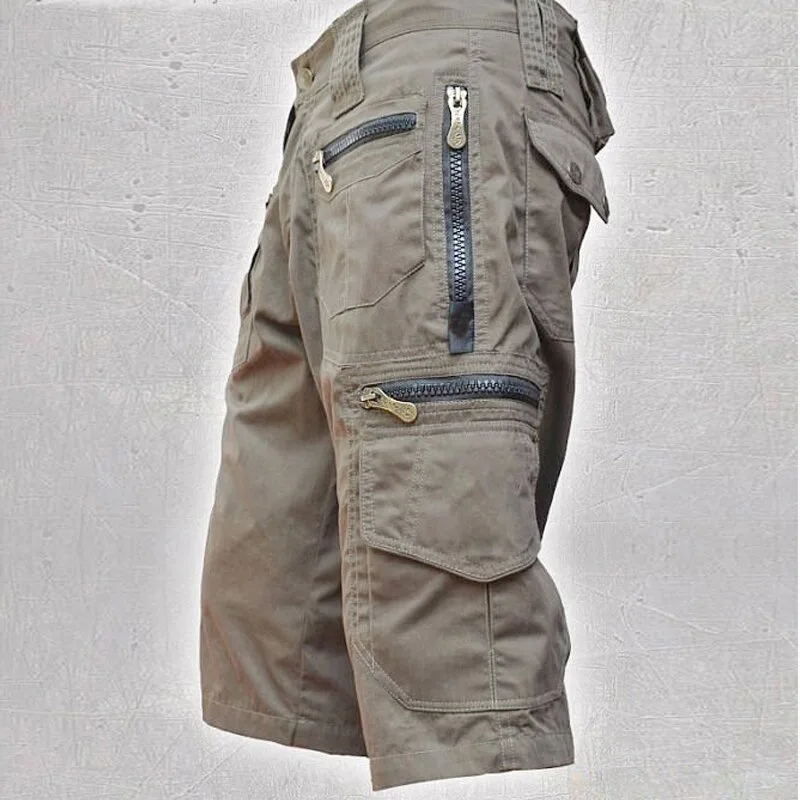 Men's Cotton Casual Cargo Shorts Summer New Loose Straight Oversized Workwear Shorts Multi Pockets Outdoor Short - Image 5