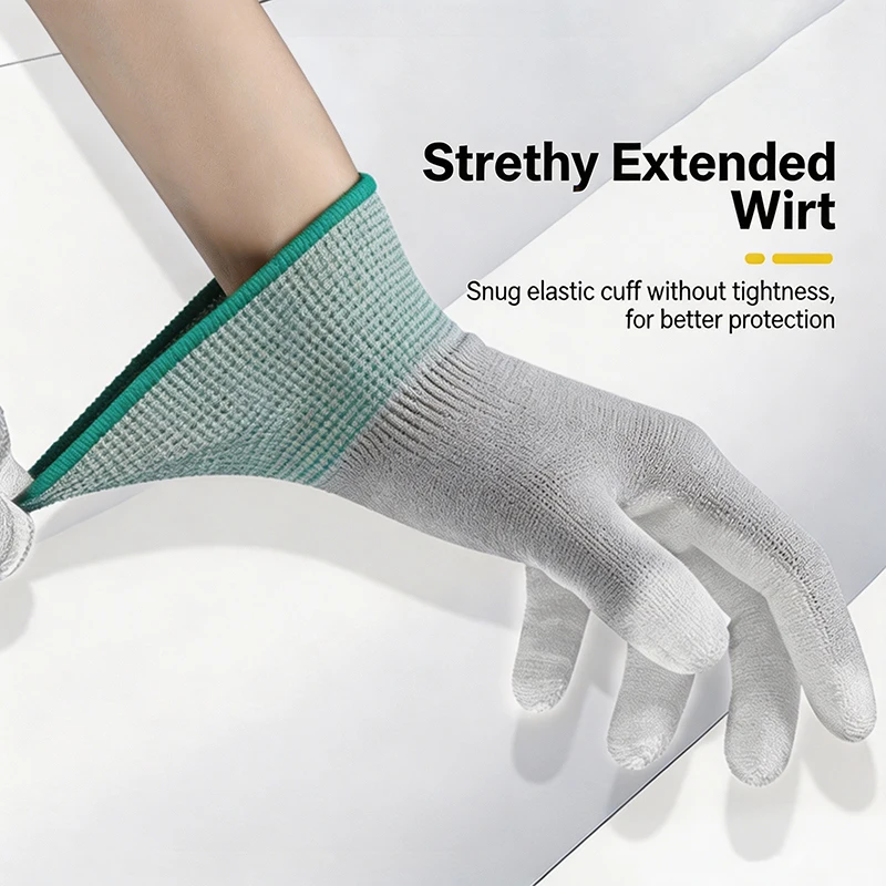 Carbon Fiber Anti-Static PU Coated Palm Gloves - Non-Slip, Wear-Resistant, Breathable Touchscreen Work Gloves