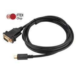 FTDI FT232RL Type C USB-C to DB9 Male RS232 Serial Adapter Converter Cable Support Windows 7/8/10 Mac Linux Android