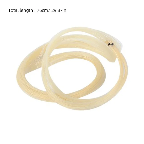 

2 Hanks Violin Bow Mongolian Stallion Hair White Natural Unbleached Thickness Similar for Viola Smaller Bow Stallion Hair