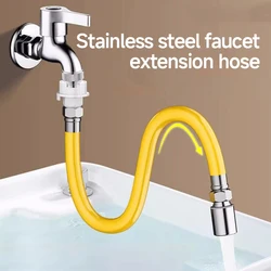 2 Mode Faucet Extension Extender Bathroom Adjust Free Bending Splashproof Universal 360 Degree Extension Tube Adapter Kitchen