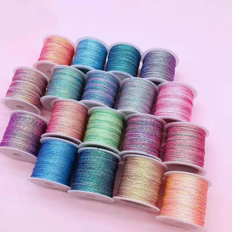 20PCS 3/6/9/12stands Metallic Yarn Silk Sewing Embroidery Cross Stitch Threads Embroidery Line  Iridescent Thread Set,