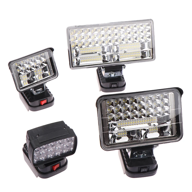 1 قطعة المزدوج USB قوة البنك لماكيتا بطارية ليثيوم أضواء الطوارئ 2-7 بوصة عدسة كبيرة سيارة LED العمل ضوء المصباح الشعلة #6